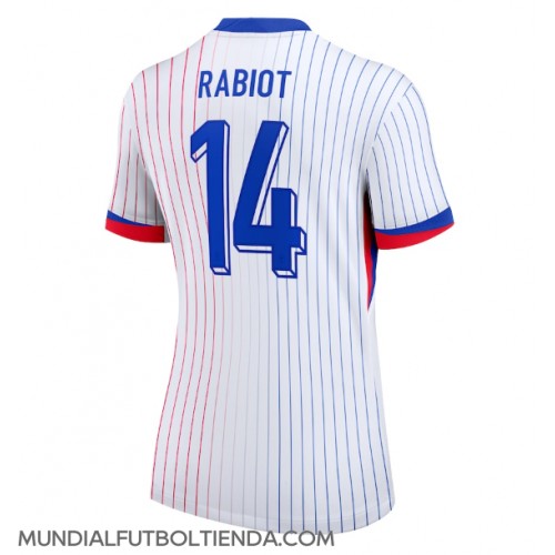 Camiseta Francia Adrien Rabiot #14 Segunda Equipación Replica Eurocopa 2024 para mujer mangas cortas